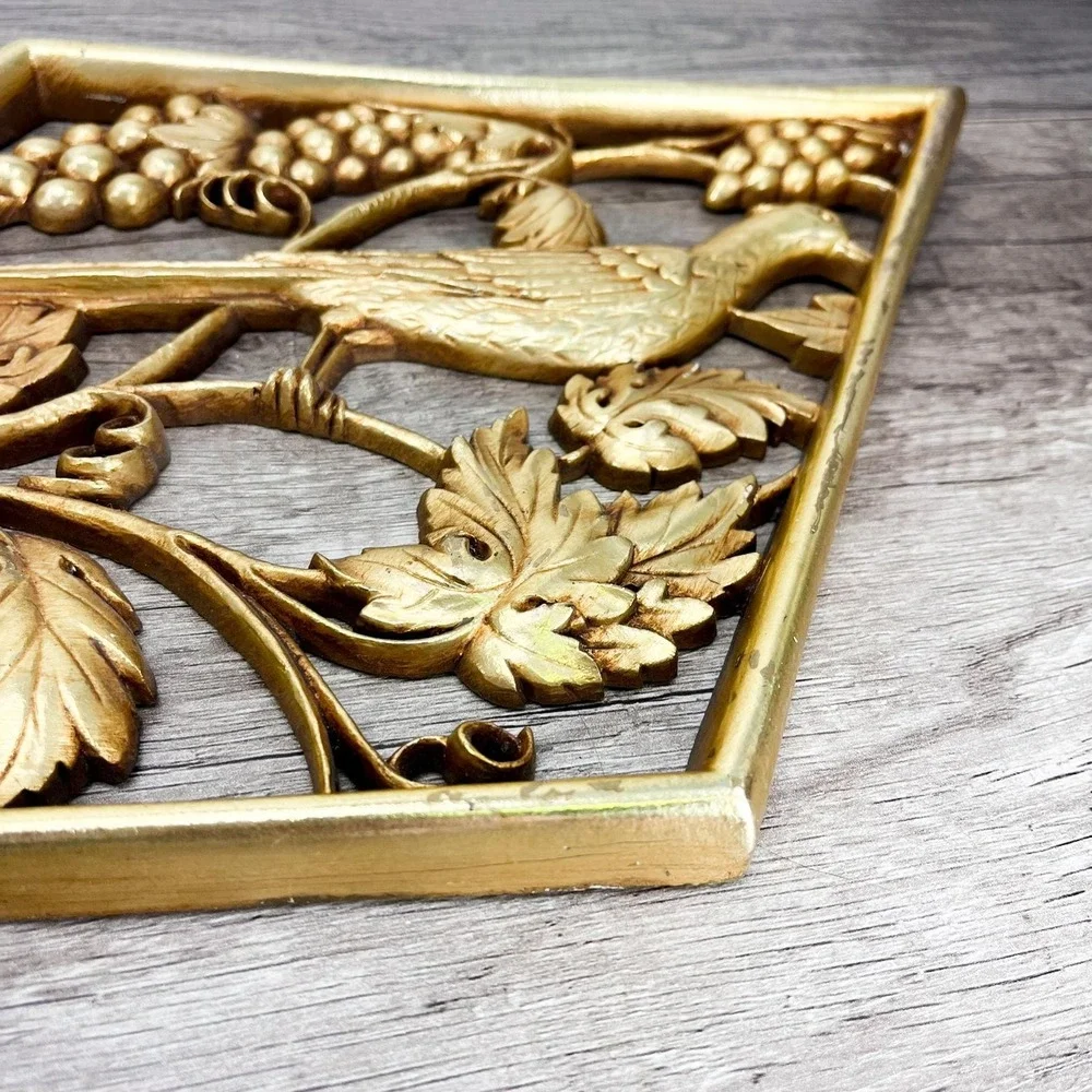 Faux Brass Bird Wall Hanging - Gold Interior‎ Decor
